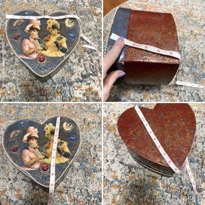 Handmade heart shaped storage box